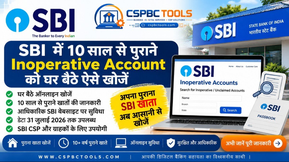 SBI में 10 साल से पुराने Inoperative Account को घर बैठे ऐसे खोजें | SBI Account Search
